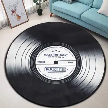 Record Pattern Soft Velvet Fabric Carpet Round Blanket Non-Slip Mat Bedroom Living Room 60CM Rug Home Decoration
Record Pattern Soft Velvet Fabric Carpet Round Blanket Non-Slip Mat Bedroom Living Room 60CM Rug Home Decoration