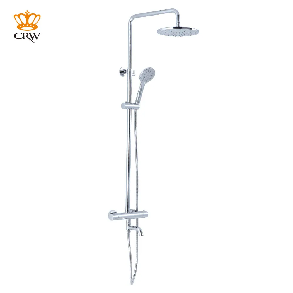 CRW Thermostatic Shower Mixer Set Chrome Rain/ Handheld Shower Head with Spout 3-Function Wall Mounted for Bathroom G10CU1
CRW Thermostatic Shower Mixer Set Chrome Rain/ Handheld Shower Head with Spout 3-Function Wall Mounted for Bathroom G10CU1