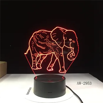 3D LED Night Light Dance Elephant with 7 Colors Light for Home Decoration Lamp Amazing Visualization Optical Illusion AW-2953
3D LED Night Light Dance Elephant with 7 Colors Light for Home Decoration Lamp Amazing Visualization Optical Illusion AW-2953