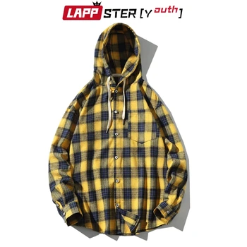 LAPPSTER Men Streetwear Plaid Jacekt Coats 2020 Harajuku Autumn Button Hip Hop Windbreaker Jackets Vintage Thin Hooded Coat 5XL
LAPPSTER Men Streetwear Plaid Jacekt Coats 2020 Harajuku Autumn Button Hip Hop Windbreaker Jackets Vintage Thin Hooded Coat 5XL