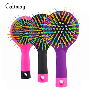 Massage hair comb Rainbow Volume Anti-static Magic Detangler Hair Curl Straight Brush Styling Tools With Mirror
Massage hair comb Rainbow Volume Anti-static Magic Detangler Hair Curl Straight Brush Styling Tools With Mirror