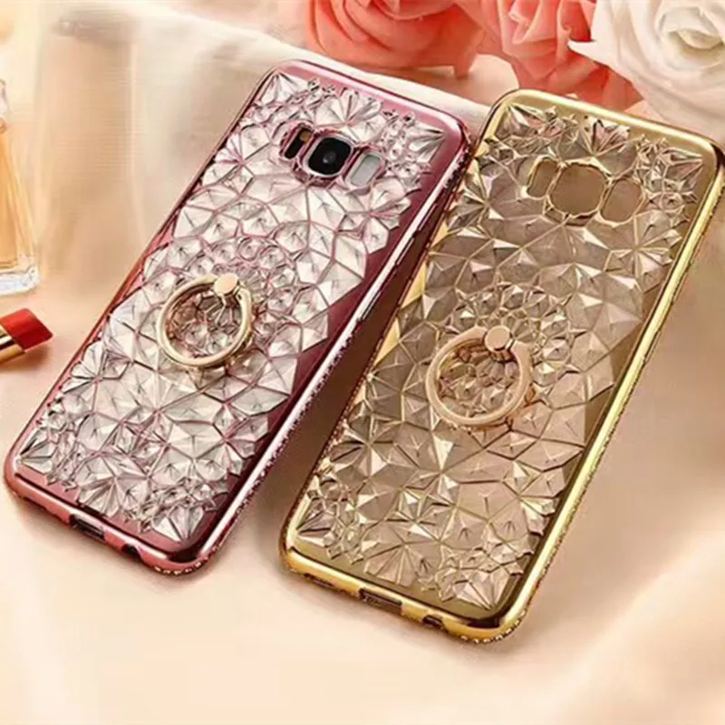 Чехол для телефона Samsung S10 Plus lite J4 J6 A6 A8 A5 A9 2018 3D прочный цветочный Блестящий