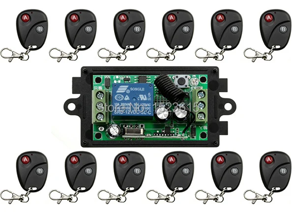 2016 New DC12V 1CH 1Channe RF wireless remote control switch System, 12 X Transmitter + 1 X Receiver,315/433 MHZ
2016 New DC12V 1CH 1Channe RF wireless remote control switch System, 12 X Transmitter + 1 X Receiver,315/433 MHZ