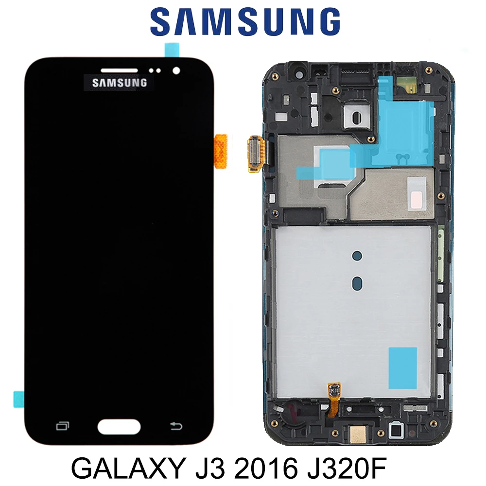J320 ЖК дисплей для SAMSUNG GALAXY J3 2016 lcd J320F J320FN J320M дигитайзер сенсорный экран с рамкой LCD