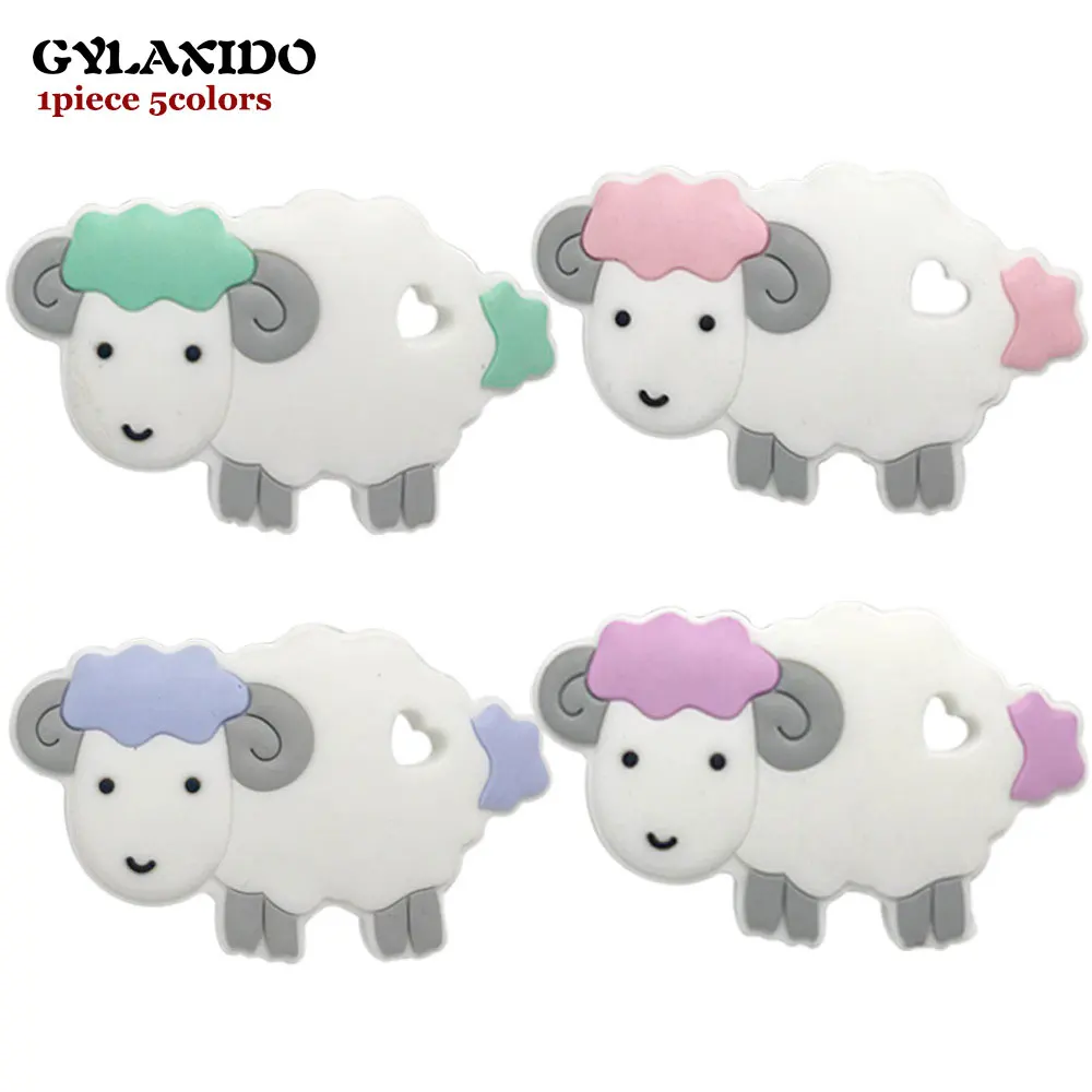 1Pc Food Grade Baby Teether Sheep Perle Silicone Dentition Teethers Safety Mordedor Silicona Bebe BPA Free Animal Teething Toys
1Pc Food Grade Baby Teether Sheep Perle Silicone Dentition Teethers Safety Mordedor Silicona Bebe BPA Free Animal Teething Toys