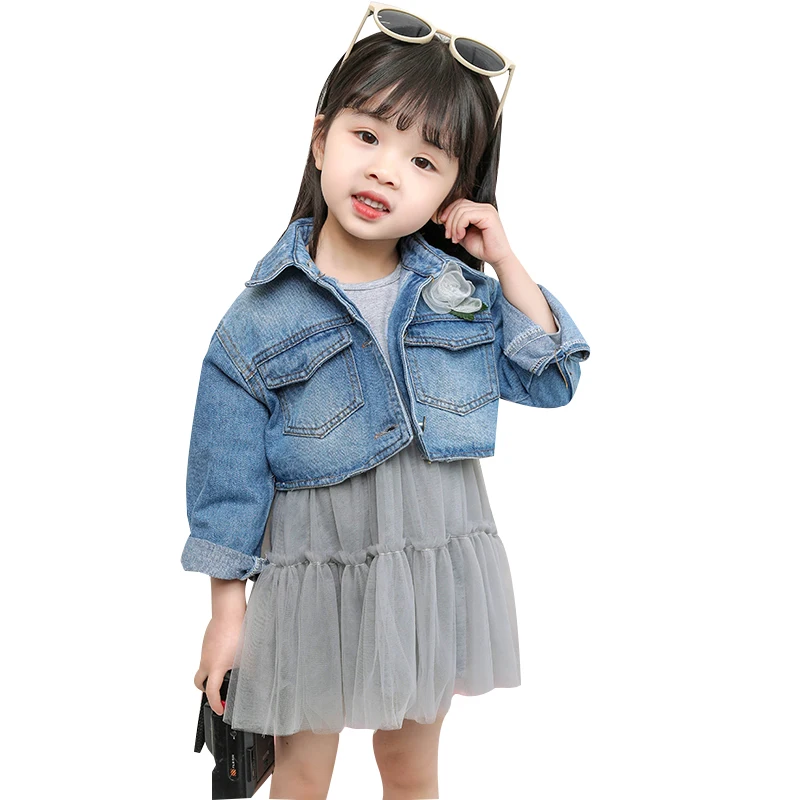 baby girls suits 2-piece-sets 1-5 years old Spring and summer flower Big pocket denim jacket+gauze dress fashion girls gift
baby girls suits 2-piece-sets 1-5 years old Spring and summer flower Big pocket denim jacket+gauze dress fashion girls gift