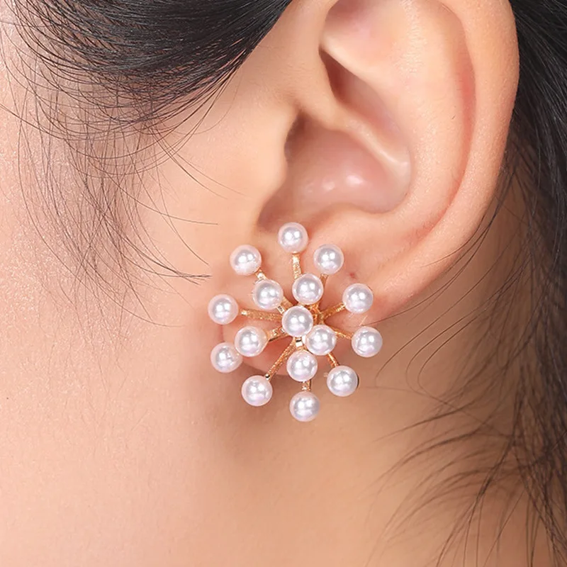Ins Hot New Fashion Fireworks Pearl Earrings Women Flower Golden Alloy Stud Earring Girls Elegant Unique Design Jewelry
Ins Hot New Fashion Fireworks Pearl Earrings Women Flower Golden Alloy Stud Earring Girls Elegant Unique Design Jewelry