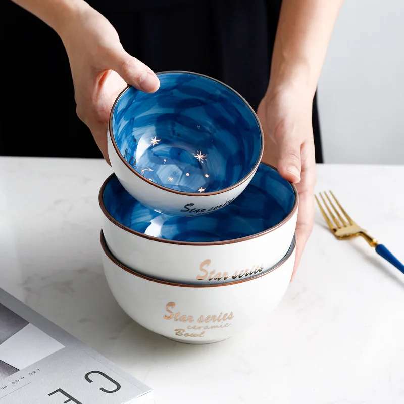 Starry Sky Gold Handmade Ceramic Salad Bowl Porcelain Tableware Kitchen Soup Noodle Rice Bowl Dinnerware Set Home Decoration
Starry Sky Gold Handmade Ceramic Salad Bowl Porcelain Tableware Kitchen Soup Noodle Rice Bowl Dinnerware Set Home Decoration