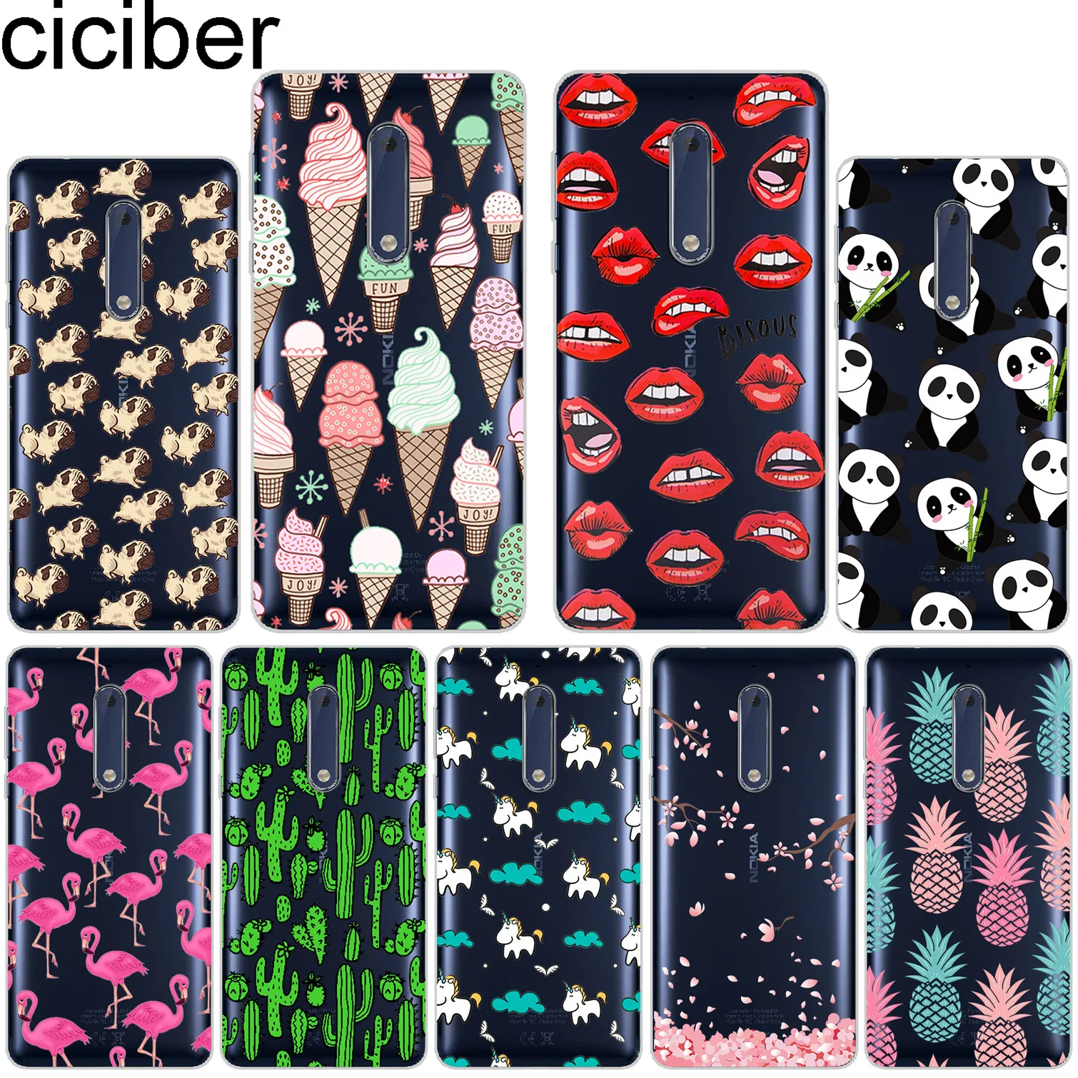 ciciber For Nokia 8 7 7.1 6 6.1 5 5.1 3 3.1 2 2.1 1 Plus Soft silicone phone case TPU For Nokia X7 X6 X5 X3 Case Fundas Flamingo
ciciber For Nokia 8 7 7.1 6 6.1 5 5.1 3 3.1 2 2.1 1 Plus Soft silicone phone case TPU For Nokia X7 X6 X5 X3 Case Fundas Flamingo