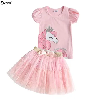Dxton 2PCS Girl Clothes Sets Unicorn Summer Girls Tees with Tutu Skirt Princess Party Dance Pettiskirt Skirt Children Clothing
Dxton 2PCS Girl Clothes Sets Unicorn Summer Girls Tees with Tutu Skirt Princess Party Dance Pettiskirt Skirt Children Clothing