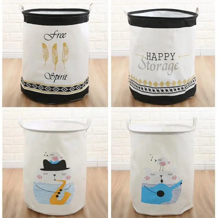 TECHOME Fashion Print Laundry Basket Simple White Cotton and Linen Folding Hamper Waterproof Laundry Holder Debris Storage Box 
TECHOME Fashion Print Laundry Basket Simple White Cotton and Linen Folding Hamper Waterproof Laundry Holder Debris Storage Box