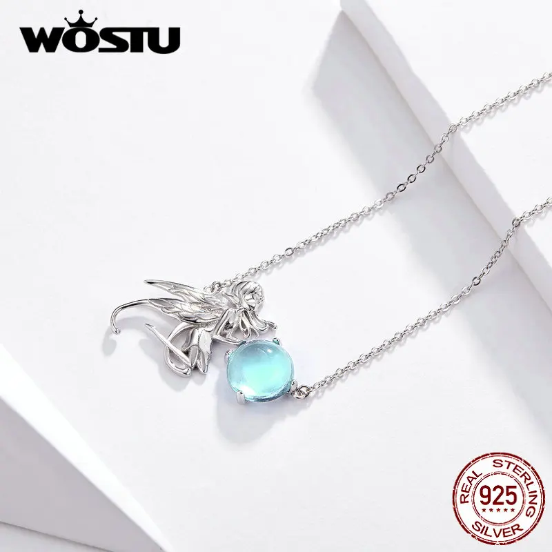 WOSTU Green Stone Crystal Fairy Elf Necklaces 925 Sterling Silver Pendant Long Chain Link For Women Luxury Jewelry Gift FNN054
WOSTU Green Stone Crystal Fairy Elf Necklaces 925 Sterling Silver Pendant Long Chain Link For Women Luxury Jewelry Gift FNN054