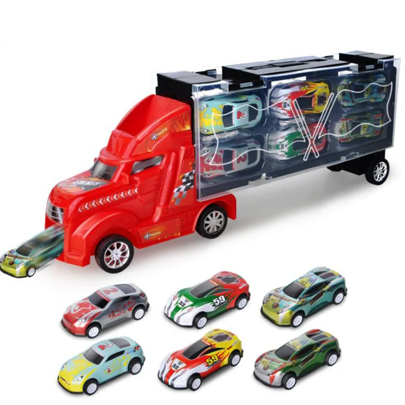 Pull Back Car Model Portable Rail Container Truck Double-Sided Storage Large Truck With Alloy Iron Children's Toys Boy Set Gift
Pull Back Car Model Portable Rail Container Truck Double-Sided Storage Large Truck With Alloy Iron Children's Toys Boy Set Gift