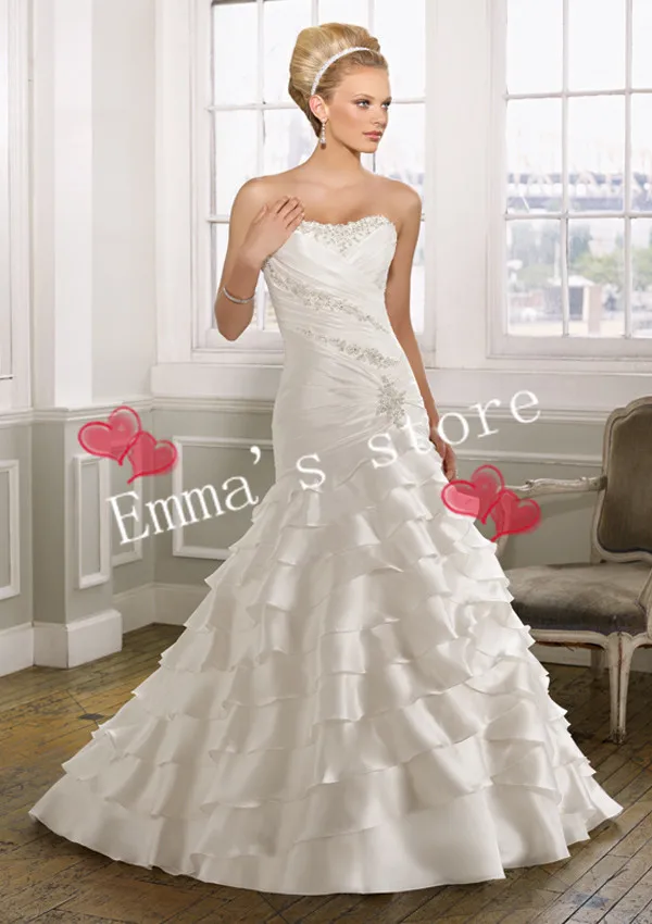 MORI-Popular Hot Custom Made Fashion 2013 New Elegant A-Line Sweetheart Floor Length Applique Train Organza White Wedding Gowns
MORI-Popular Hot Custom Made Fashion 2013 New Elegant A-Line Sweetheart Floor Length Applique Train Organza White Wedding Gowns