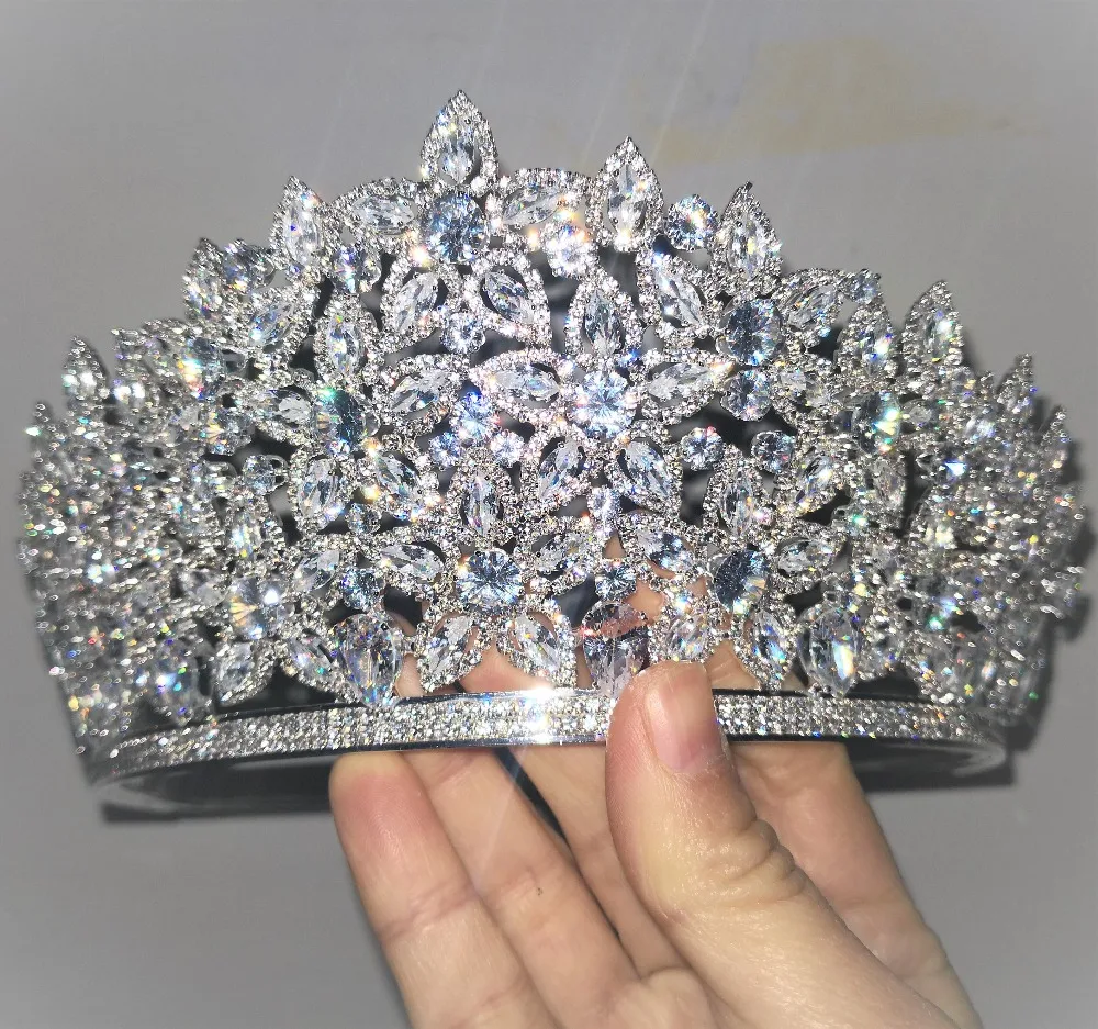 Silver Wedding Tiara for Bride Rhinestone Princess Crown Bridal Costume Jewelry Zircon Crystal Headpiece Hair Accessories
Silver Wedding Tiara for Bride Rhinestone Princess Crown Bridal Costume Jewelry Zircon Crystal Headpiece Hair Accessories