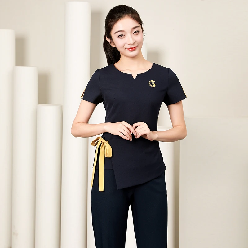 Summer New Women SPA Workwear Top+Pants 2-Piece Set Female Hospital Nurse Uniform Beautician Work Clothes Free Shipping
Summer New Women SPA Workwear Top+Pants 2-Piece Set Female Hospital Nurse Uniform Beautician Work Clothes Free Shipping