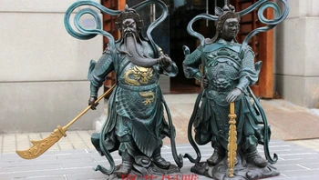 16" China Folk Door Guardian Guangong and Weituo General Warrior Bronze Statue
16" China Folk Door Guardian Guangong and Weituo General Warrior Bronze Statue