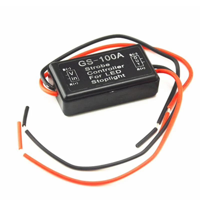 Universal Strobe Controller Brake Light Flasher Module Flashing High Level Third Back Rear Brake Light 12V/24V LED Flash GS-100A
Universal Strobe Controller Brake Light Flasher Module Flashing High Level Third Back Rear Brake Light 12V/24V LED Flash GS-100A