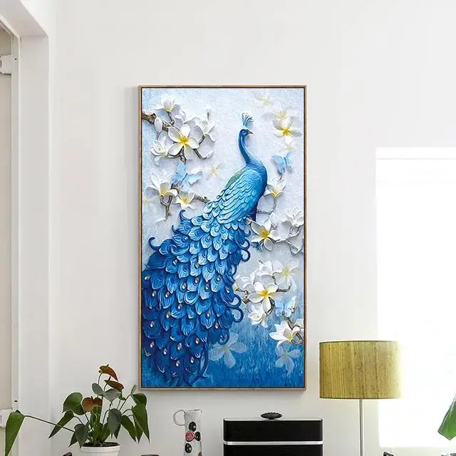 Animal Peacock Full Rhinestone 5D DIY Diamond Painting Cross Stitch Mosaic Decoration | Дом и сад