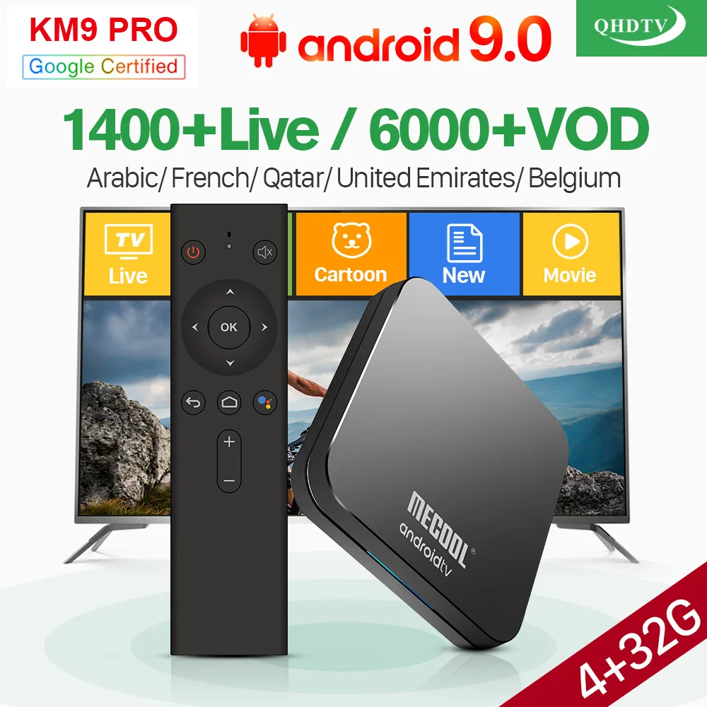 KM9 Pro IPTV France Arabic Morocco Belgium Dutch Android TV 9.0 BT Dual-Band WIFI USB3.0 IPTV France Arabic Morocco Belgium IPTV
KM9 Pro IPTV France Arabic Morocco Belgium Dutch Android TV 9.0 BT Dual-Band WIFI USB3.0 IPTV France Arabic Morocco Belgium IPTV