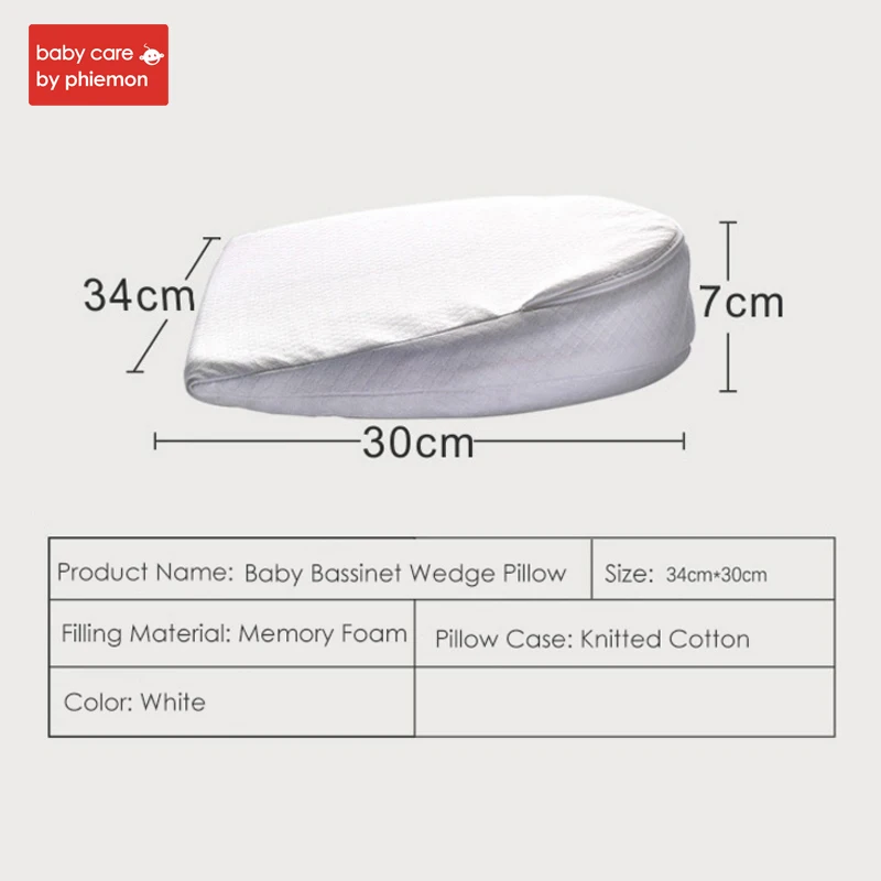 Babycare Baby Memory Foam Wedge Pillow Infant Reflux Reducer Anti