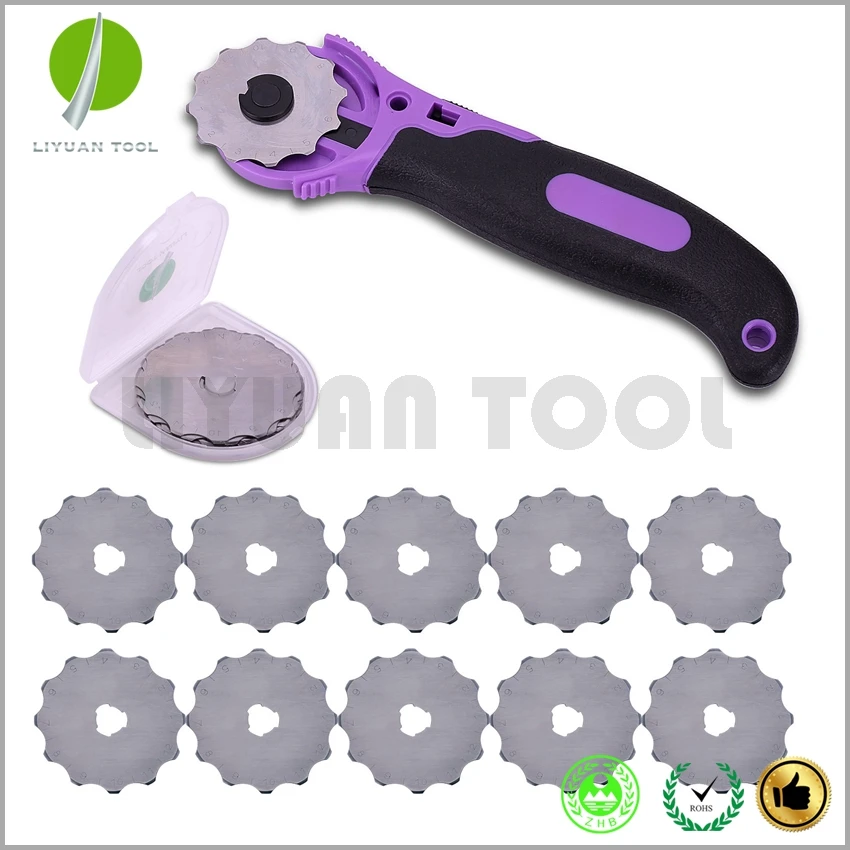 45MM Rotary Cutter with 10 New Replacement Crochet Edge Skip Perforating Blades 12 Teeth for Making Perfect Holes
45MM Rotary Cutter with 10 New Replacement Crochet Edge Skip Perforating Blades 12 Teeth for Making Perfect Holes