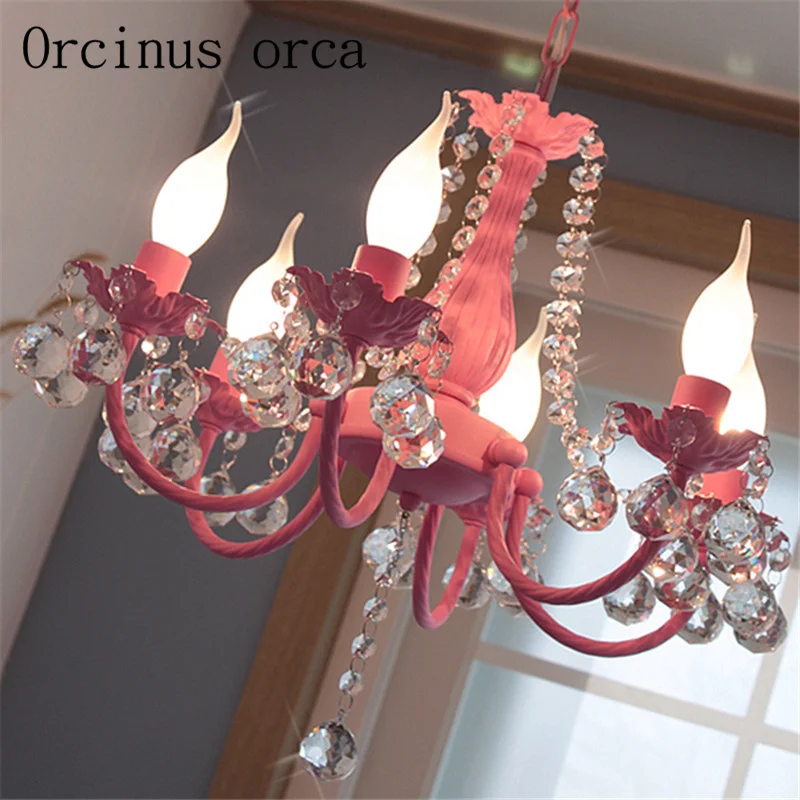Korean pink crystal chandelier children's room Princess Girl bedroom living room dining room Mediterranean Garden Chandelier
Korean pink crystal chandelier children's room Princess Girl bedroom living room dining room Mediterranean Garden Chandelier
