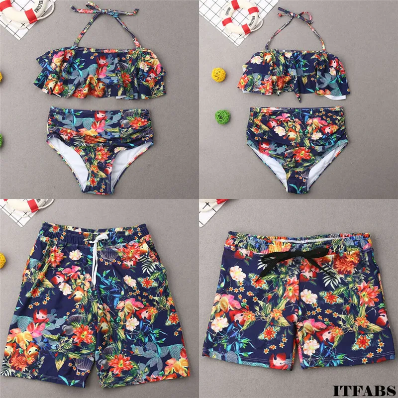 A Family Of Four Swimwear Mother and Daughter Bikini Sets Father and Son Trunks Summer Print Beachwear Parent-Child Swimsuit
A Family Of Four Swimwear Mother and Daughter Bikini Sets Father and Son Trunks Summer Print Beachwear Parent-Child Swimsuit