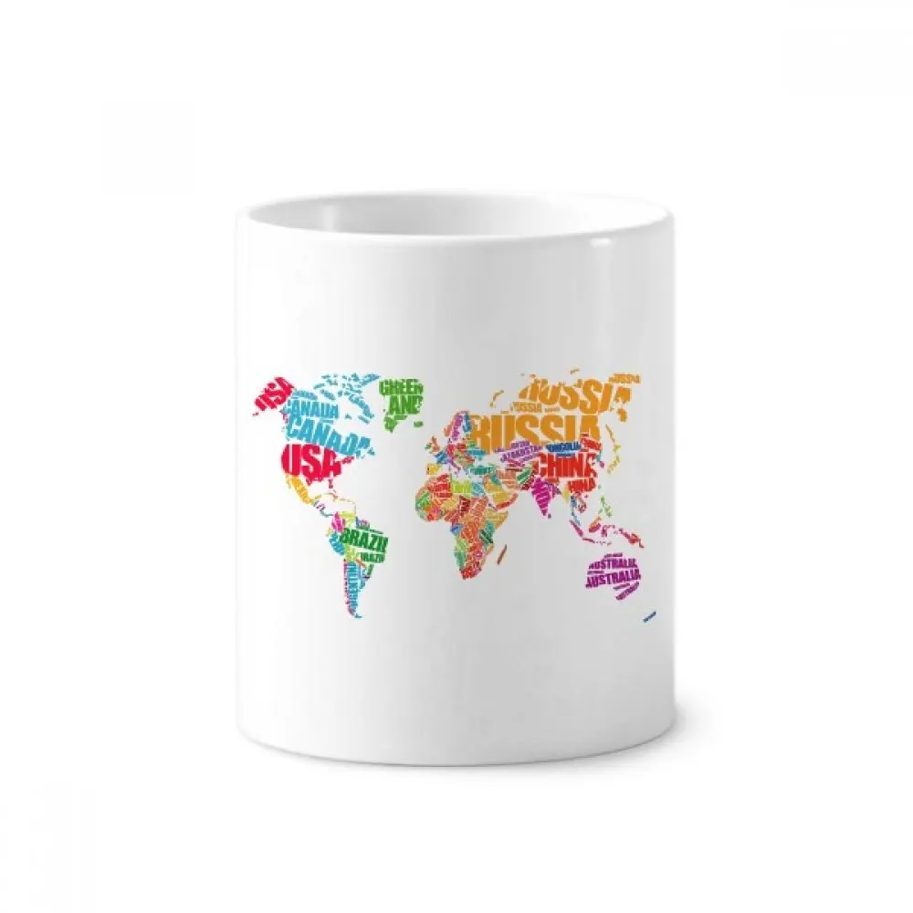 Mutlicolour World Map Countries Name Toothbrush Pen Holder Mug White Ceramic Cup 12oz
Mutlicolour World Map Countries Name Toothbrush Pen Holder Mug White Ceramic Cup 12oz