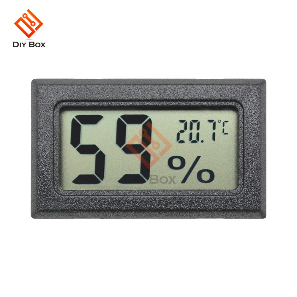 DC Mini LCD Digital Temperature and Humidity Sensor Meter Detector Thermometer Hygrometer Built-in Probe 3V Power Supply Black
DC Mini LCD Digital Temperature and Humidity Sensor Meter Detector Thermometer Hygrometer Built-in Probe 3V Power Supply Black