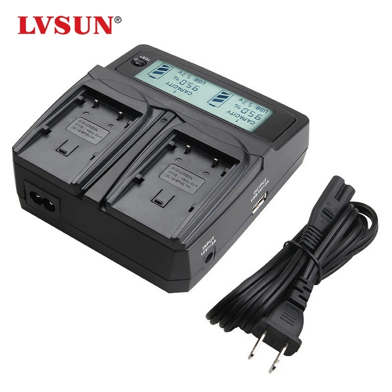 

LVSUN Camera Battery VW-VBG6 VW VBG6 VWVBG6 Dual Car/AC Charger For Panasonic HS9 HS20 HS100 HS200 HS250 HS300 HS350 SD1 SD3 SD5