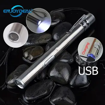 USB Rechargeable LED Flashlight 500 lumens Mini Pocket Penlight Torch Light Hanging With Metal Clip Stainless Steel
USB Rechargeable LED Flashlight 500 lumens Mini Pocket Penlight Torch Light Hanging With Metal Clip Stainless Steel