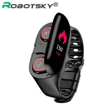Robotsky Smart-Watch And Bluetooth-Earphones Long Time Standby Smartwatch Men Sport Fitness Tracker Blood Pressure Wristband
Robotsky Smart-Watch And Bluetooth-Earphones Long Time Standby Smartwatch Men Sport Fitness Tracker Blood Pressure Wristband