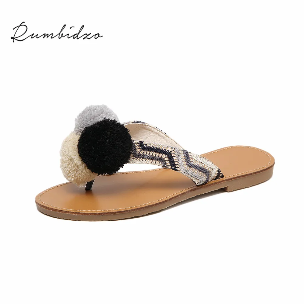 Rumbidzo 2018 Fashion Women Shoes Woman Slippers Ball Decoration Flip Flops Summer Beach Shoes Slides Zapatos
Rumbidzo 2018 Fashion Women Shoes Woman Slippers Ball Decoration Flip Flops Summer Beach Shoes Slides Zapatos