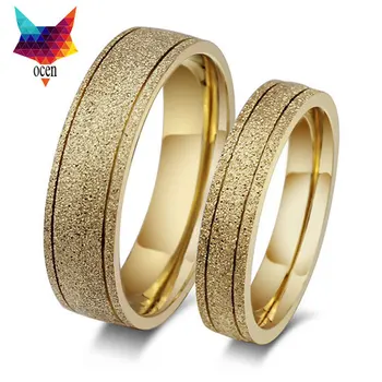 Hot New Arrival fashion Scrub Gold-color man's Rings & woman's weeding titanium steel rings for lover hot sale 6pcs/lot
Hot New Arrival fashion Scrub Gold-color man's Rings & woman's weeding titanium steel rings for lover hot sale 6pcs/lot