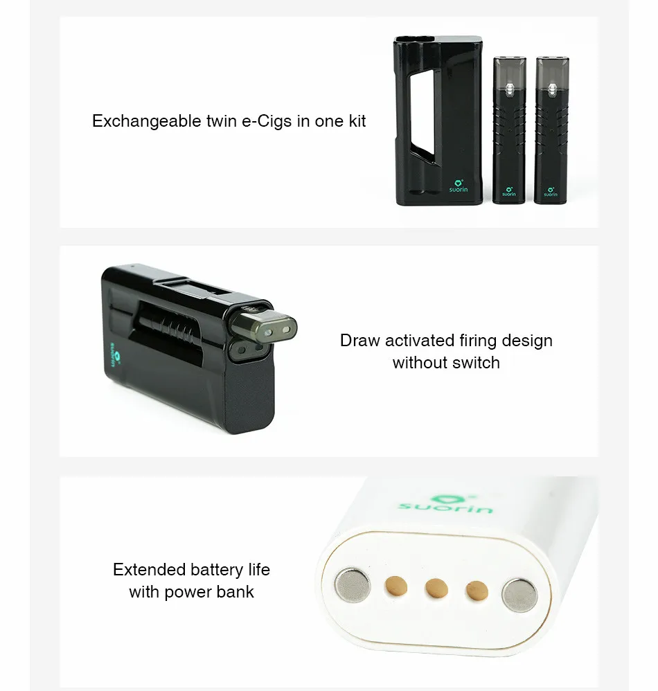 Original Suorin IShare Vape Vape Kit 1400mAh Battery & 0.9ml Cartridge Max Output 9W E-cig Vape Kit Vs Suorin Air