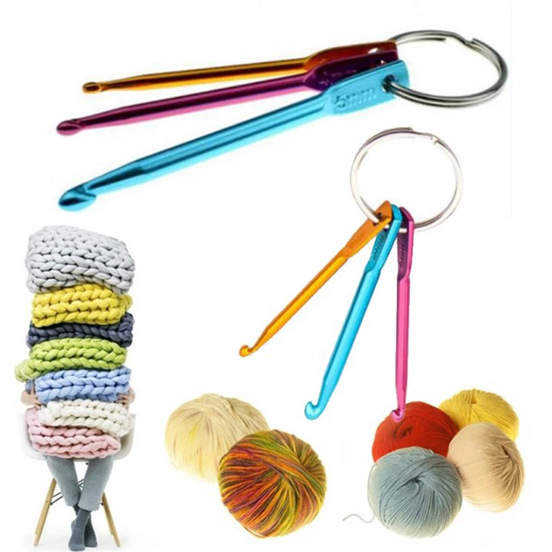 3/4/5mm Mini Crochet Hook Aluminum Keychain Hooks Multicolour Crafts Knitting Hand Sewing Head Braided Crochet Needles 3PCS/lot
3/4/5mm Mini Crochet Hook Aluminum Keychain Hooks Multicolour Crafts Knitting Hand Sewing Head Braided Crochet Needles 3PCS/lot