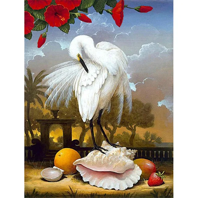 Decoration diy diamond painting 3d set of crystals embroidery kits mosaic printed tape resin craft Elegant swan | Дом и сад