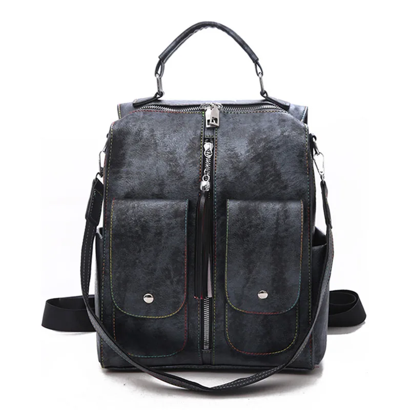 Vintage Leather Women Backpack Zipper School Backpacks For Teenage Girls Bag Large Capacity Multifunction Mochila Feminina
Vintage Leather Women Backpack Zipper School Backpacks For Teenage Girls Bag Large Capacity Multifunction Mochila Feminina