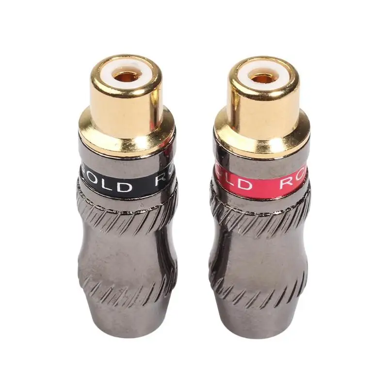2Pcs RCA Connector Gold plated RCA Plug Jack Socket audio adapter 1pc red ring RCA female head+ 1pc black ring female head
2Pcs RCA Connector Gold plated RCA Plug Jack Socket audio adapter 1pc red ring RCA female head+ 1pc black ring female head
