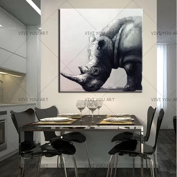 Handmade Decor Works High Quality Abstract Animal Modern Wall Art black Rhinoceros Oil Painting On Canvas Wall Artworks
Handmade Decor Works High Quality Abstract Animal Modern Wall Art black Rhinoceros Oil Painting On Canvas Wall Artworks