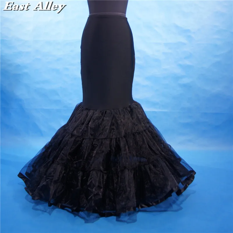 

Standard Size USA SIZE 2 to 14 Mermaid Trumpet Wedding Dress Petticoat Crinoline Underskirt Full Slip in Ivory / White / Black