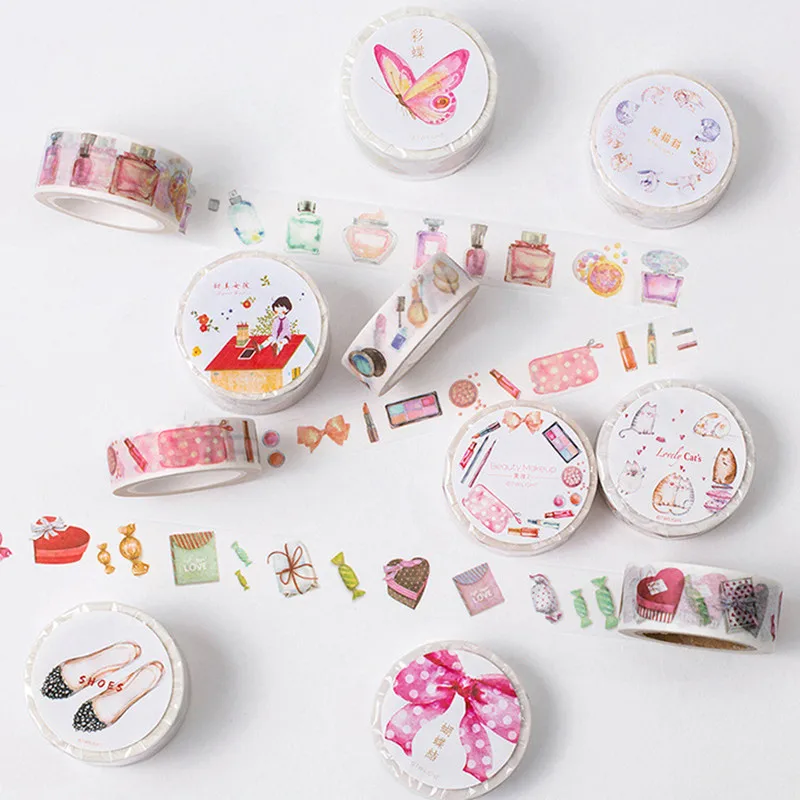 Cute Bow Butterfly High Heels Cosmetic Tool Bicycle Masking Washi Tape Scrapbooking Label Stationery Sticker School Supplies
Cute Bow Butterfly High Heels Cosmetic Tool Bicycle Masking Washi Tape Scrapbooking Label Stationery Sticker School Supplies