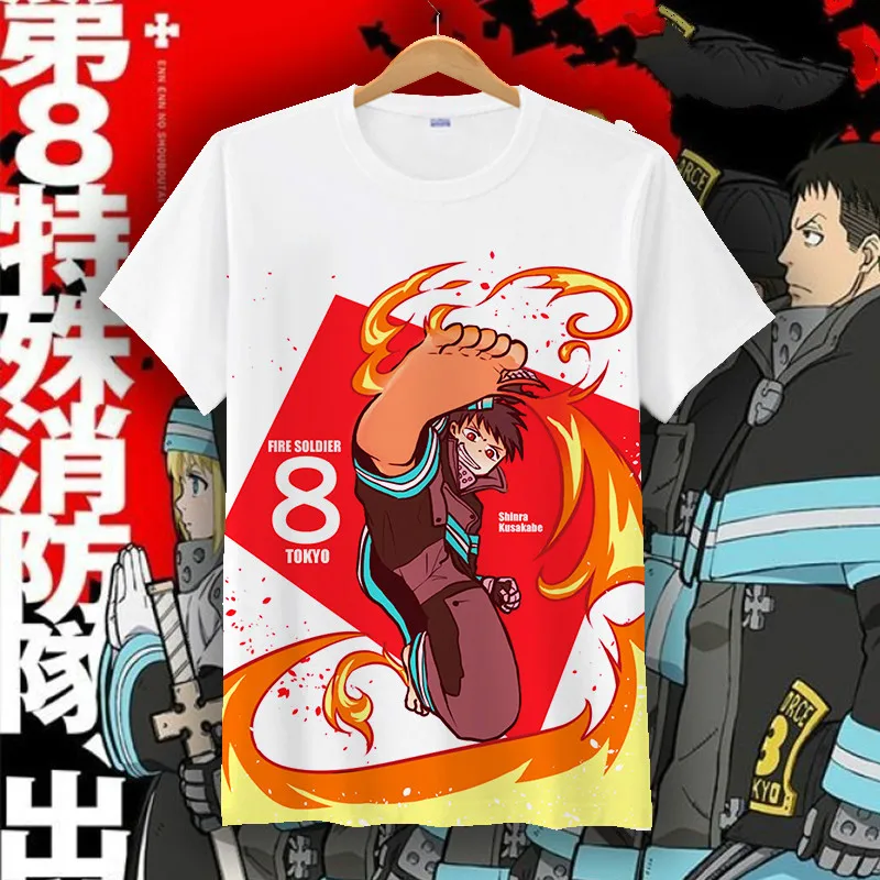 2019 NEW Anime Fire Force Cosplay T Shirt Shinra Kusakabe Summer T-Shirt Women/Men Cartoon Top Tee Halloween Cosplay Costume
2019 NEW Anime Fire Force Cosplay T Shirt Shinra Kusakabe Summer T-Shirt Women/Men Cartoon Top Tee Halloween Cosplay Costume