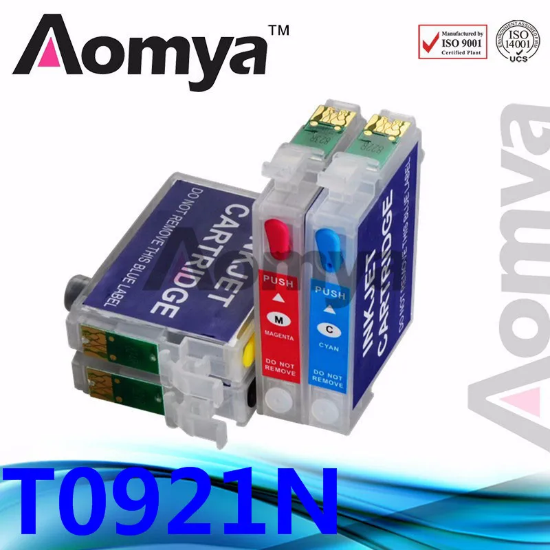 Aomya 92N T0921 Refillable Ink Cartridge T0921N Compatible For Epson Stylus C91 CX4300 T27 T26 T27 TX106 TX109 TX117 ARC Chips
Aomya 92N T0921 Refillable Ink Cartridge T0921N Compatible For Epson Stylus C91 CX4300 T27 T26 T27 TX106 TX109 TX117 ARC Chips
