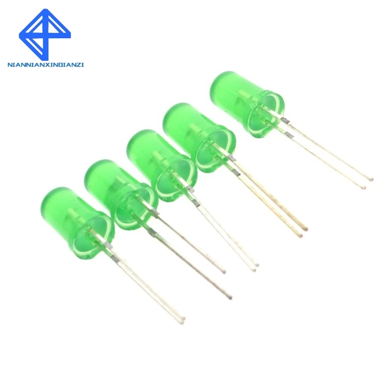100PCS 5mm Diffused Green LED Diode DIP Round Wide Angle Through Hole 2 Pin LED Light Emitting Diode Lamp 520-535NM 1.8-2.0V
100PCS 5mm Diffused Green LED Diode DIP Round Wide Angle Through Hole 2 Pin LED Light Emitting Diode Lamp 520-535NM 1.8-2.0V