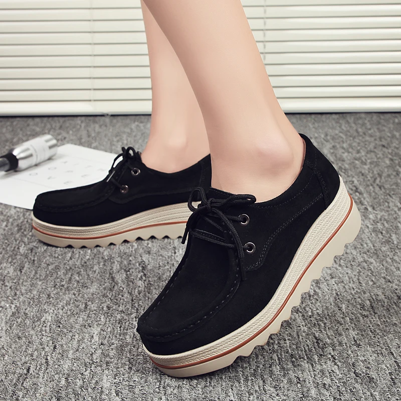 AURONET Women Flats Shoes Suede Leather Women Sneakers Thick Bottom Platform Casual Ladies Elevator Shoes Woman Chaussure Femme
AURONET Women Flats Shoes Suede Leather Women Sneakers Thick Bottom Platform Casual Ladies Elevator Shoes Woman Chaussure Femme