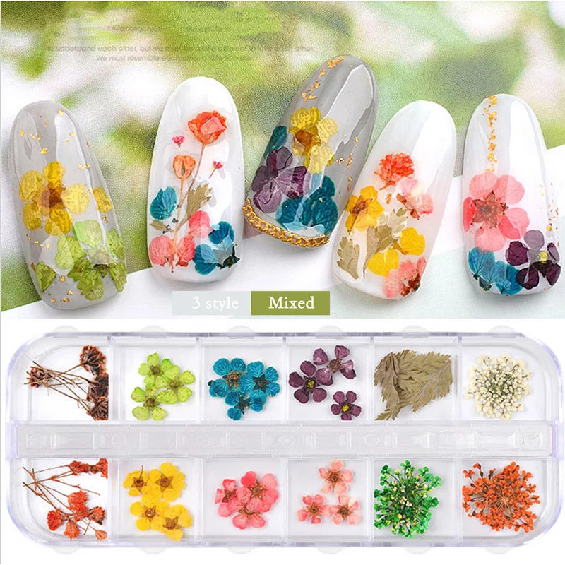 1 set Dried Flower Nail Art Decoration Mixed color Natural Floral Sticker 3D Irregular Nail Decals DIY Manicure Accessory tool
1 set Dried Flower Nail Art Decoration Mixed color Natural Floral Sticker 3D Irregular Nail Decals DIY Manicure Accessory tool