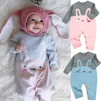 Toddler Newborn Baby Girls Boy Clothes Bunny Romper Sweater knitting Jumpsuit Outfits Clothing
Toddler Newborn Baby Girls Boy Clothes Bunny Romper Sweater knitting Jumpsuit Outfits Clothing