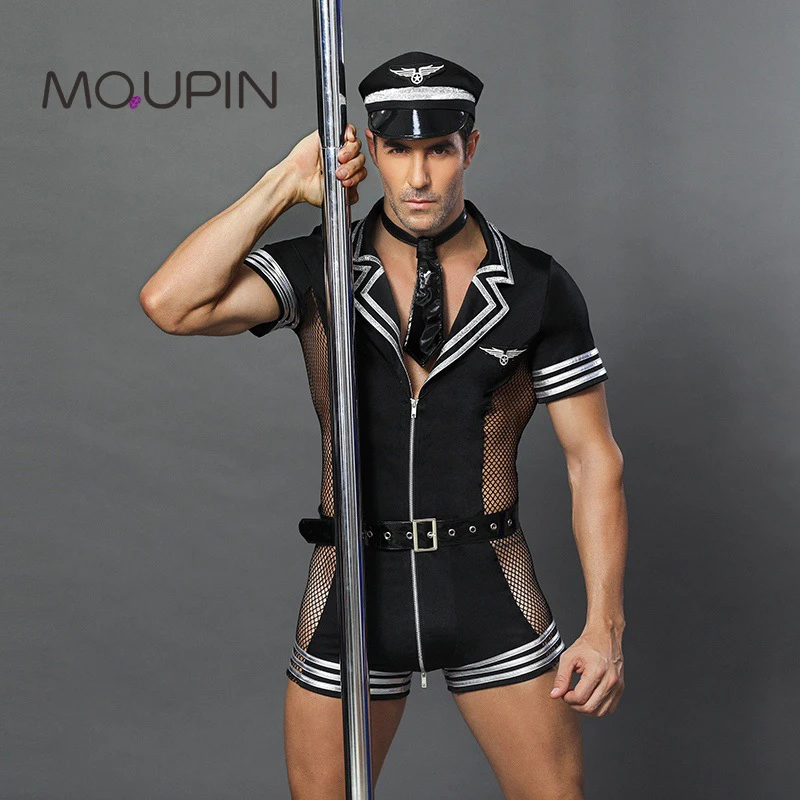 MQUPIN 4pc Male police fun uniform temptation bar nightclub pilot role performance clothing Clubwear Gay Clothing Sexy Lingerie
MQUPIN 4pc Male police fun uniform temptation bar nightclub pilot role performance clothing Clubwear Gay Clothing Sexy Lingerie